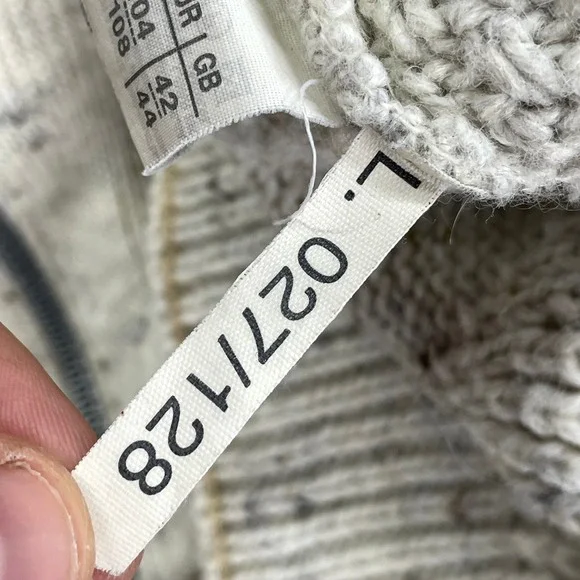 Medici Fisherman Sweater Mens 42/XL Cable Knit Chunky Wool Blend Flake Speckle‎